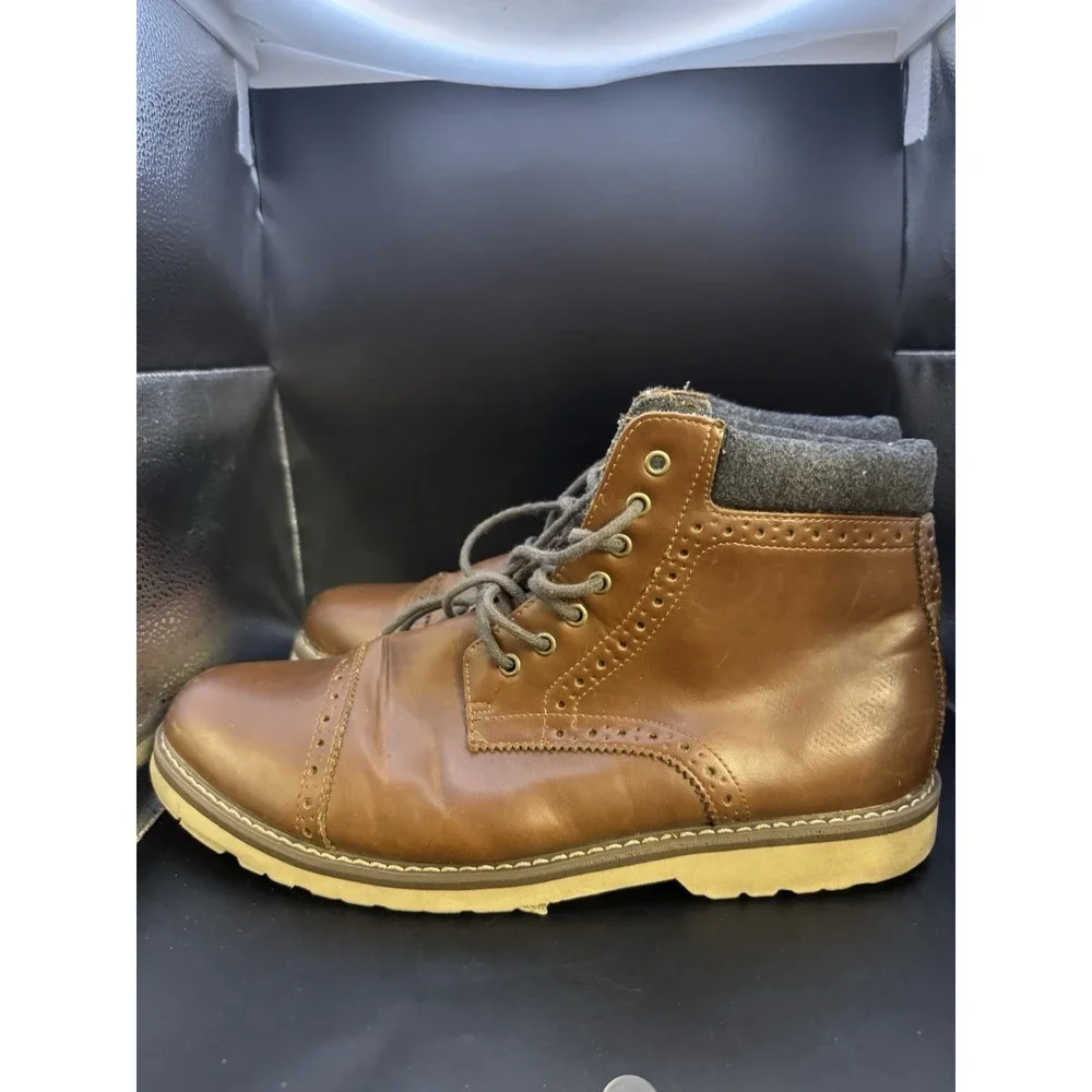 Sonoma Goods For Life Men's Brogue Combat Boots Brown Size‎ 11 Medium